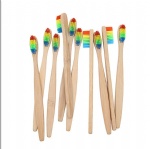 Eco-friendly Biodegradable Bristles Organic Natural Charcoal Infused Bamboo Toothbrush